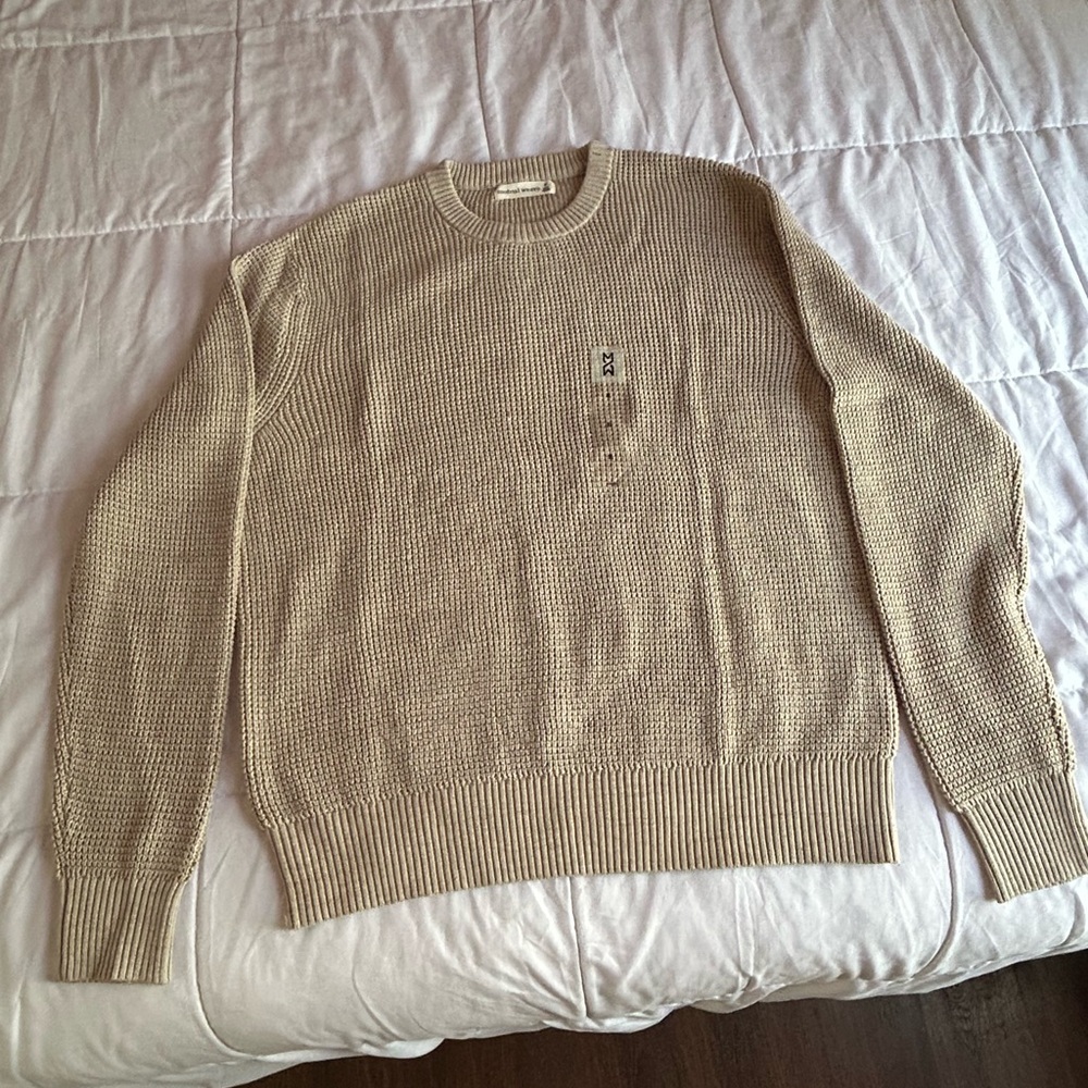 Classic Beige Crewneck Sweater